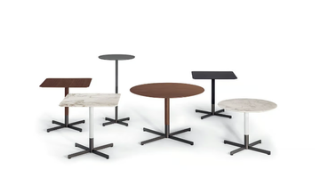 BOB BISTROT - Round walnut high side table by Poltrona Frau - view 3